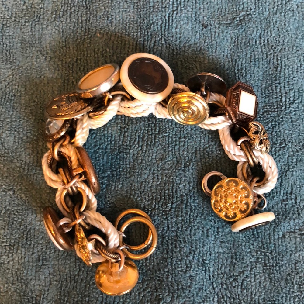 Handmade bracelet with vintage buttons